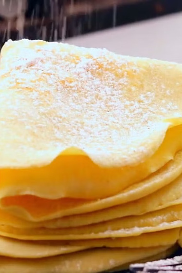 Crepes de Farinha de Coco, imagem do material ilustrado