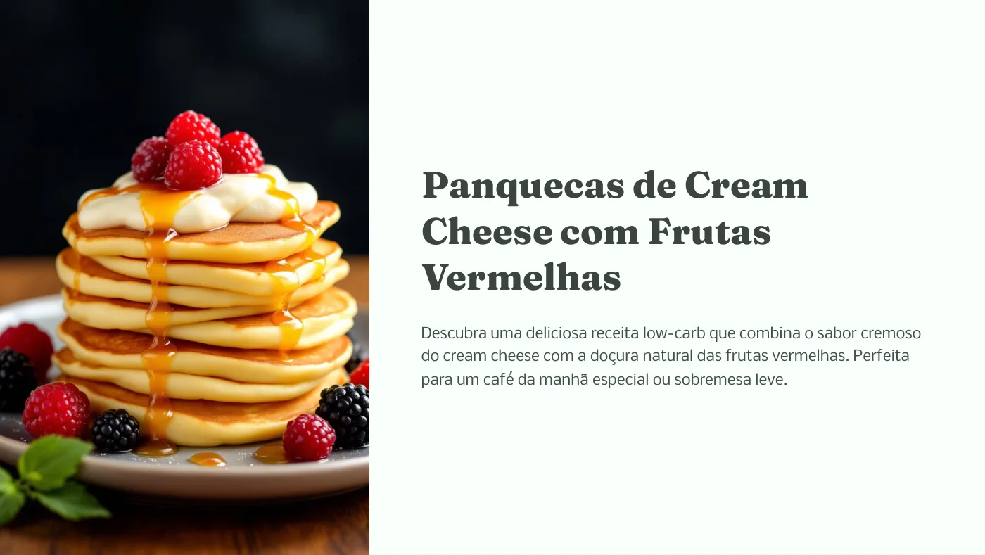 Capa original do PDF: Panquecas de Cream Cheese com Frutas