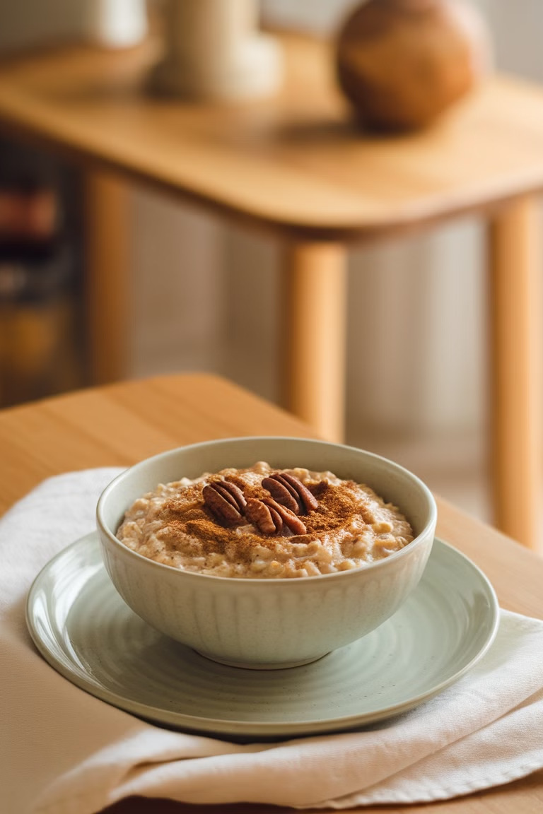 Oatmeal de Açúcar Mascavo e Canela, imagem do material ilustrado