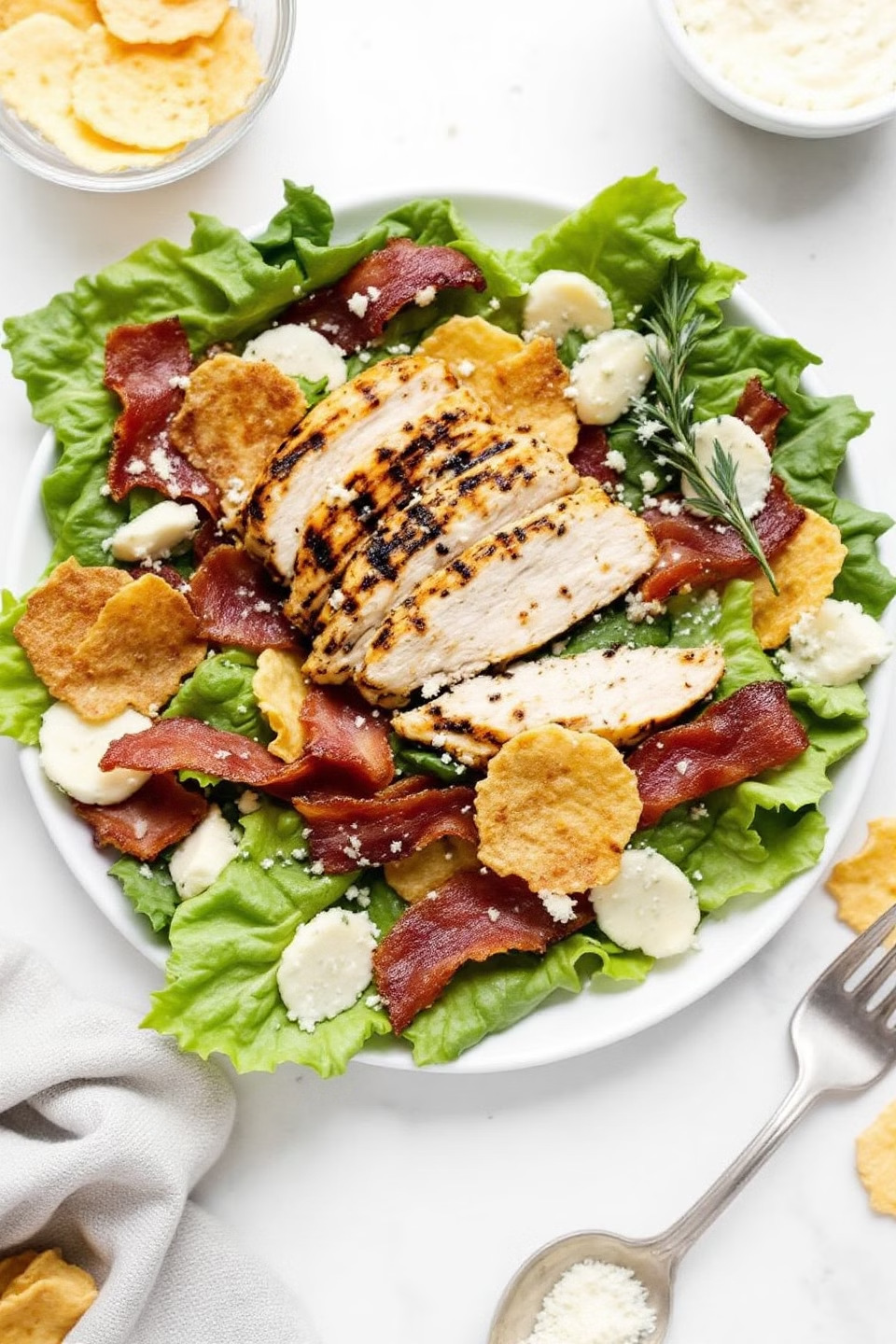 Salada Caesar Keto, imagem do material ilustrado