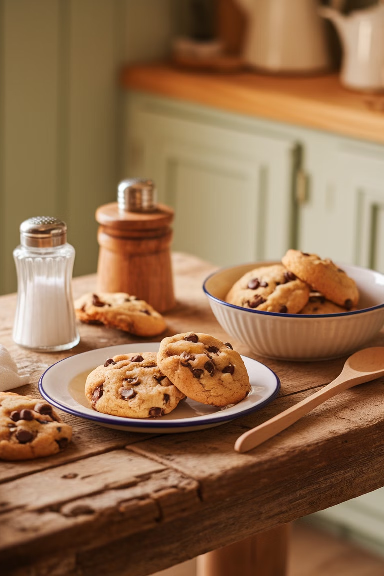 Cookies com Gotas de Chocolate, imagem do material ilustrado