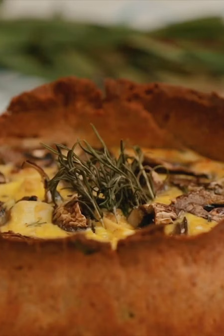 Quiche Keto, imagem do material ilustrado